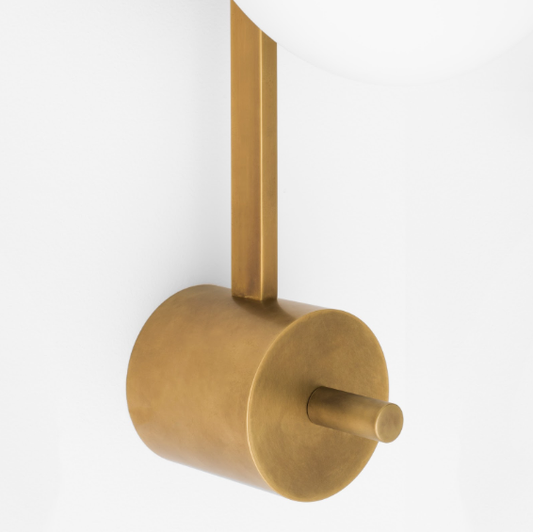 Design for Macha Stella 12:15 Ceiling or Wall-Mounted Unpolished Opaque Two-Armed Brass Lamp
