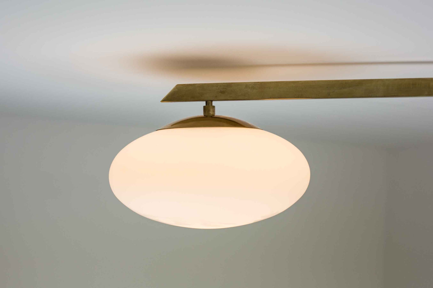 Design for Macha Stella Daisy Ceiling or Wall-Mounted Chromed Opaque Five-Armed Brass Lamp
