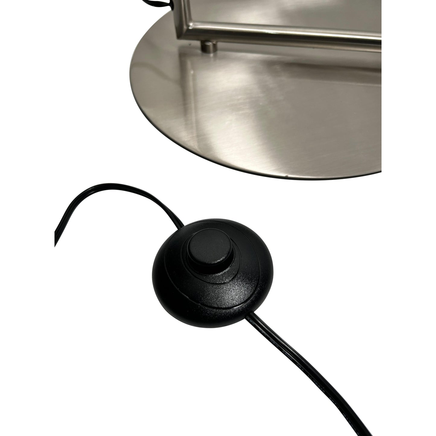 EQ Light Mid Century 57" Satin Nickel Floor Lamp With White Globe Glass Shade