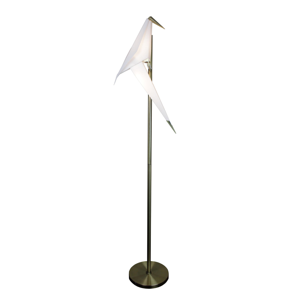 EQ Light Zeitler 66" Satin Brass LED Floor Lamp