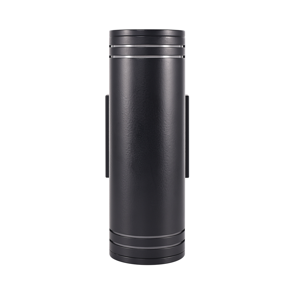 Euri Lighting 4" Matte Black Aluminum Outdoor Up & Down Wall Sconce