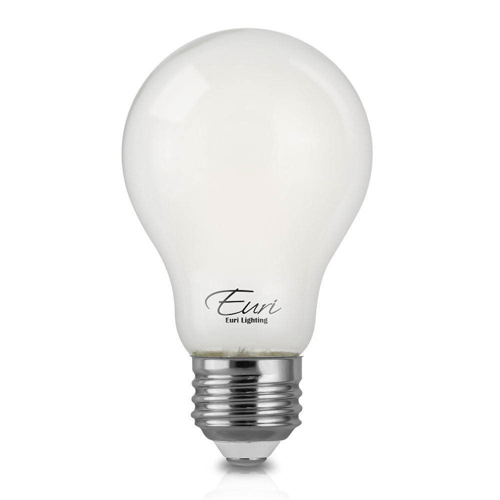 Euri Lighting 8W Omni-Directional Dimmable 2700K LED Filament Bulb With Frosted Glass Body