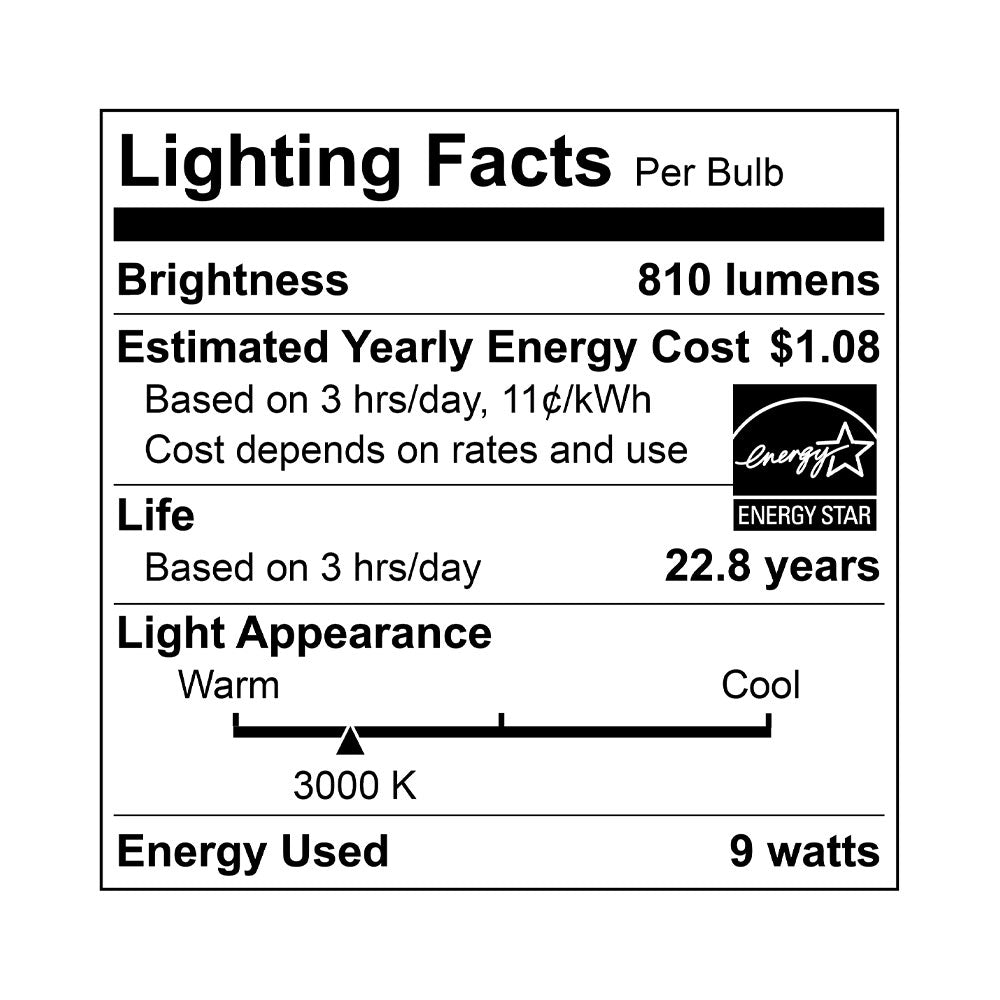 Euri Lighting 9W Omni-Directional Dimmable 3000K LED Bulb With GU24 Base
