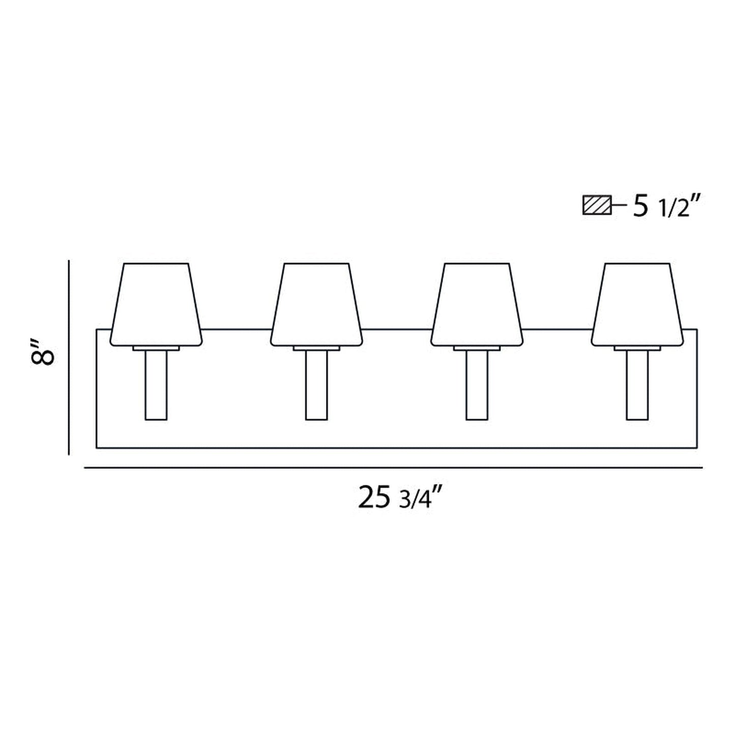 Eurofase Lighting Anglo 26" 4-light Dimmable Halogen Bulb Chrome Bath Bar With Opal White Shades