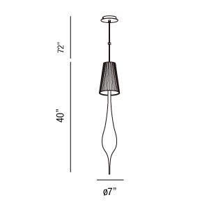 Eurofase Lighting Aqua 7" Large Dimmable Incandescent Chrome Pendant Light With Champagne Shade