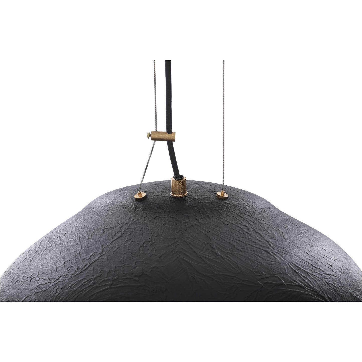 Eurofase Lighting Baleia 18" 2-Light Plaster Black and Gold Foil Iron Pendant Light