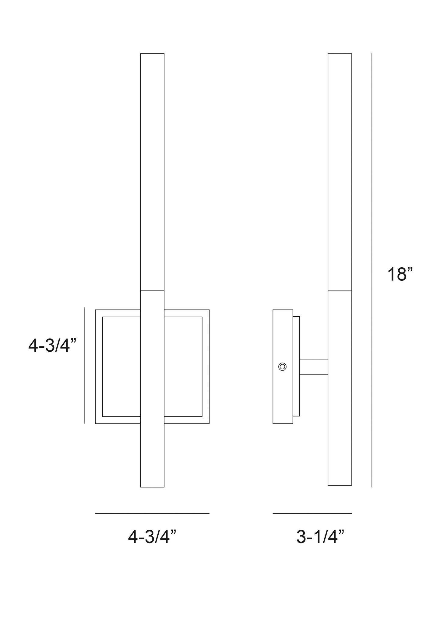 Eurofase Lighting Benicio 18" 1-Light Dimmable Integrated LED Matte Black Wall Sconce With Clear Glass Shades