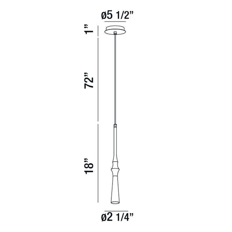 Eurofase Lighting Cani 18" Dimmable Halogen Bulb Satin Nickel Pendant Light With Satin Nickel Shade