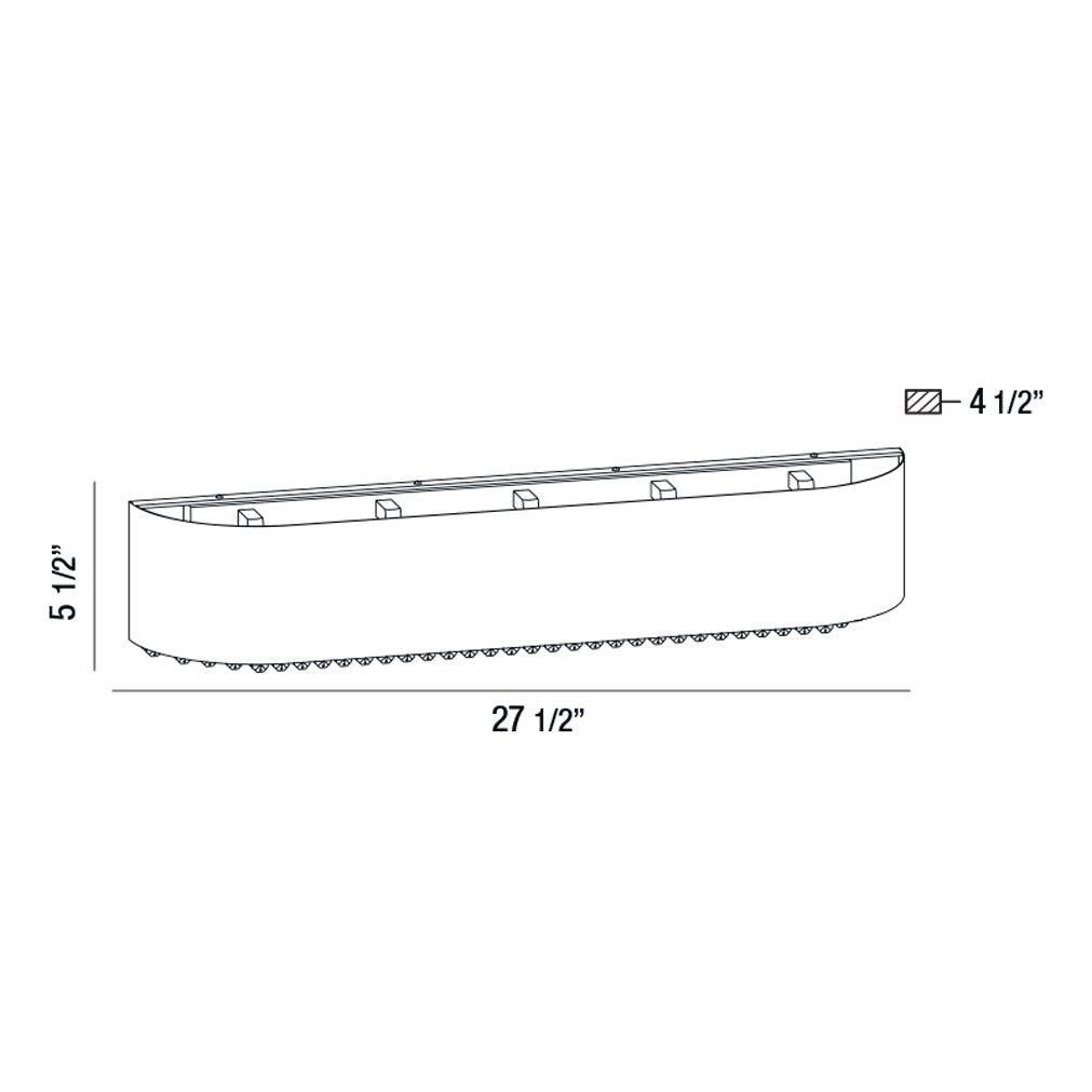 Eurofase Lighting Cara 28" 5-light Dimmable Halogen Bulb Satin Nickel Metal Bath Bar With Clear Crystal Shade