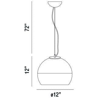 Eurofase Lighting Chromos 12" Medium Dimmable Incandescent Chrome Pendant Light With Hand-Blown Clear Glass Shade