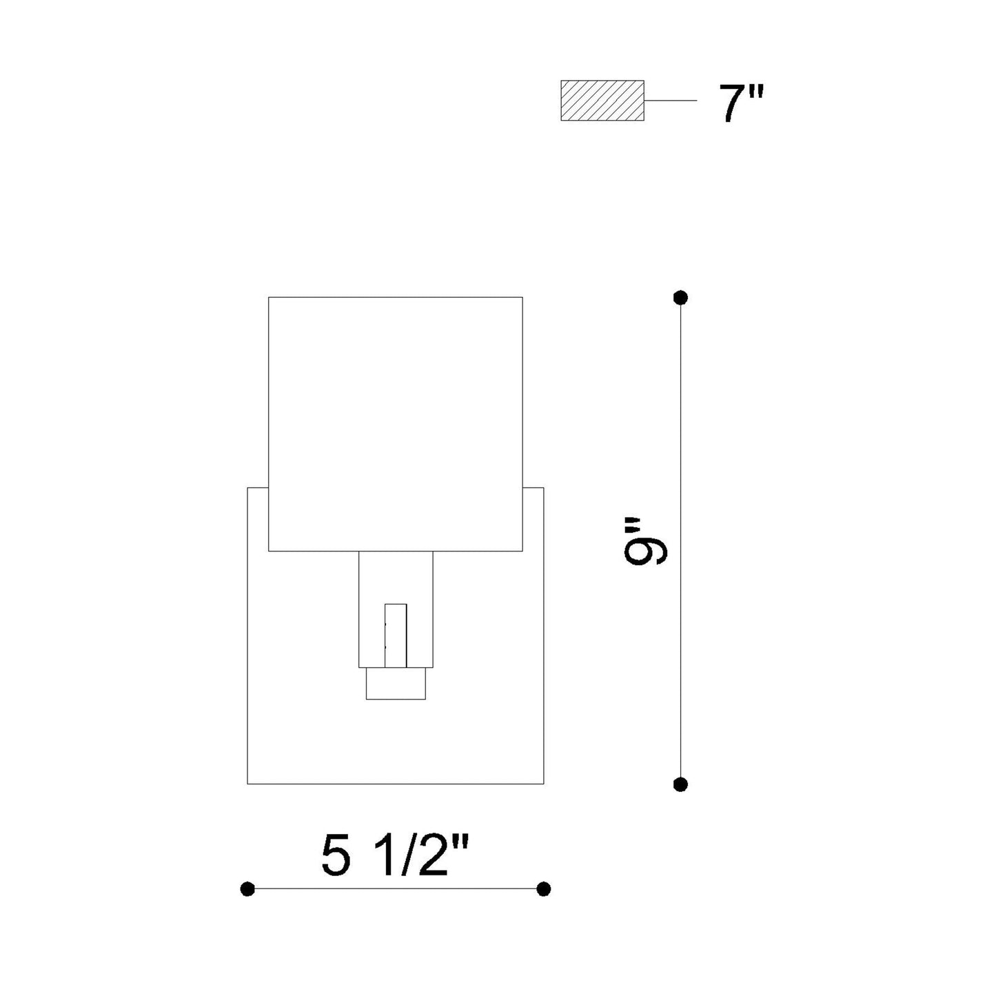 Eurofase Lighting Decato 9" 1-Light Matte Black Wall Sconce With Clear Glass Shade