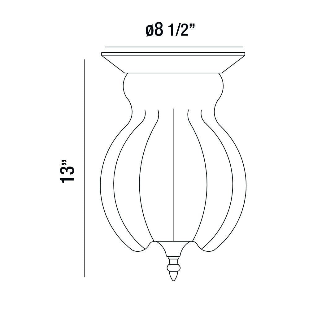 Eurofase Lighting Dupont 9" 3-Light Dimmable Incandescent Chrome Flush Mount With Clear Glass Shade