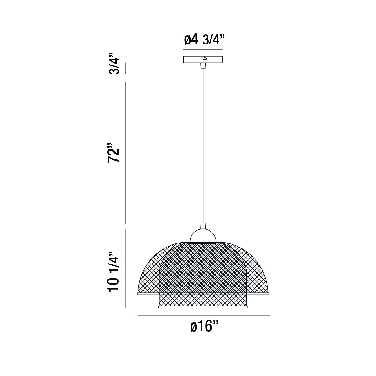 Eurofase Lighting Kenmore 16" Dimmable Integrated LED Metal Black Pendant Light With Black & Gold Metal Mesh Shades