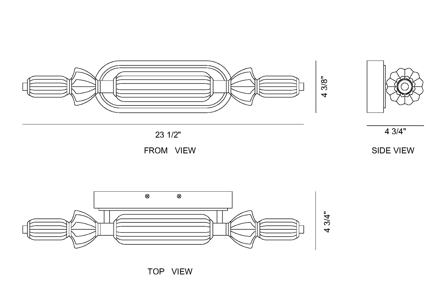 Eurofase Lighting Lansdowne 22" 1-Light Integrated LED Glass Shade Gold Steel Vanity Light
