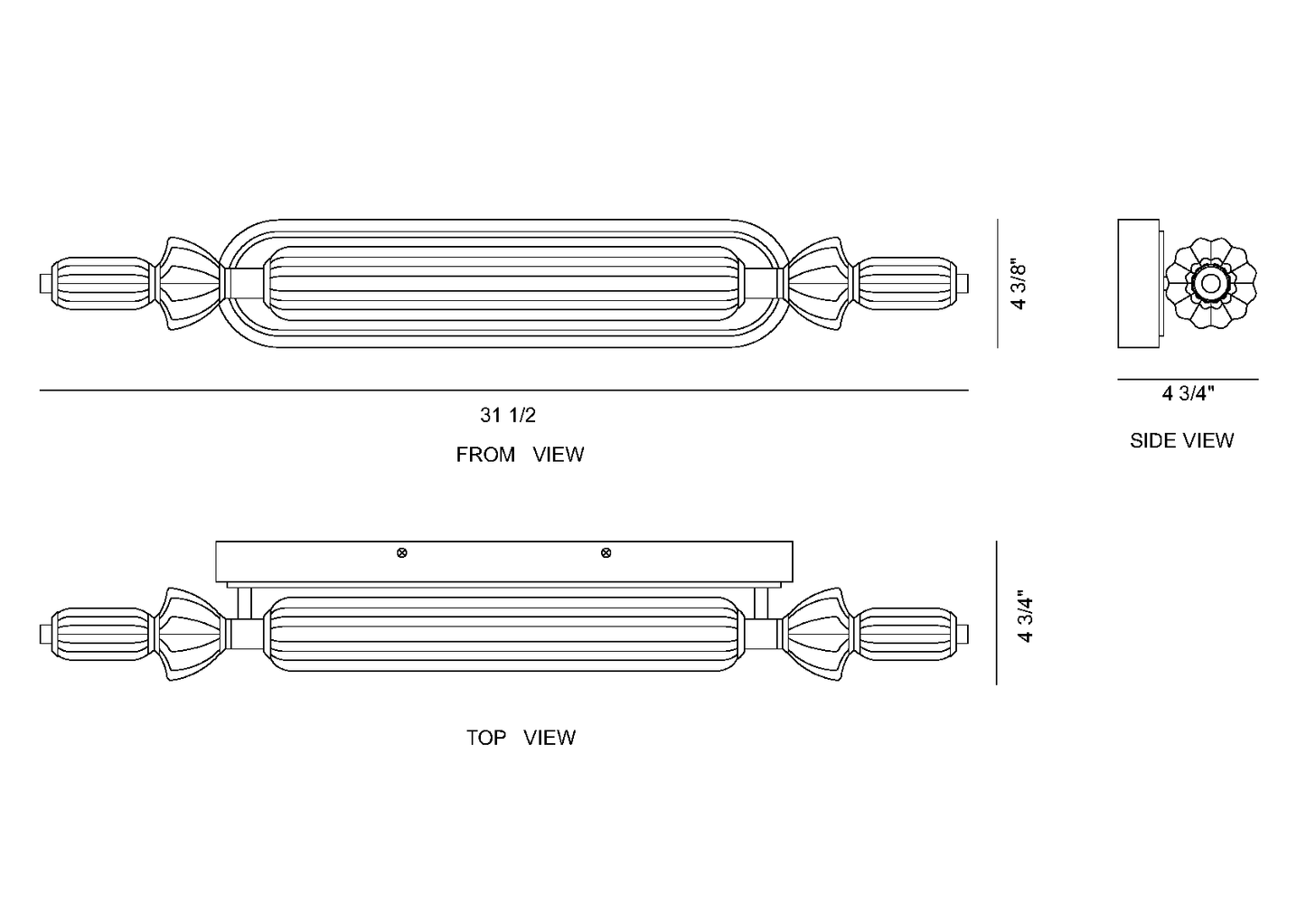 Eurofase Lighting Lansdowne 31" 1-Light Integrated LED Glass Shade Gold Steel Vanity Light