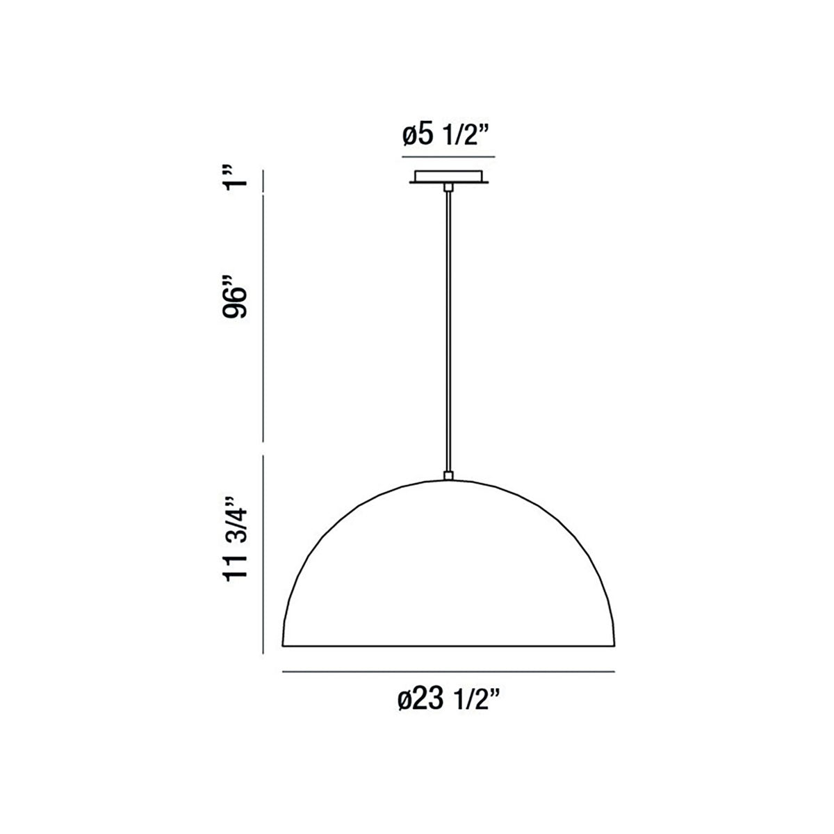 Eurofase Lighting Laverton 24" 1-Light White Glass Shade Matte Black Metal Pendant Light