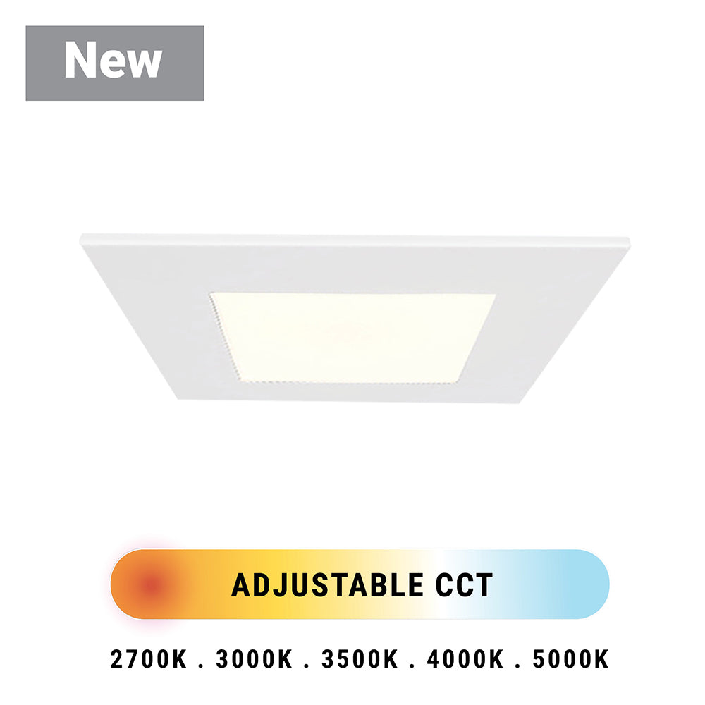 Eurofase Lighting Midway 5" White Slim Square Integrated LED Aluminum Recessed Light
