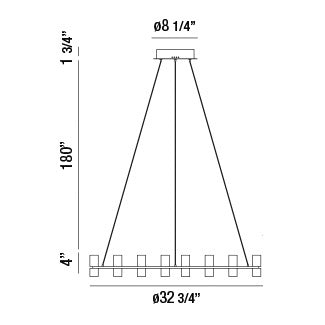 Eurofase Lighting Netto 33" 12-Light Round Dimmable Integrated LED Chrome Metal Chandelier With Clear Acrylic Shades