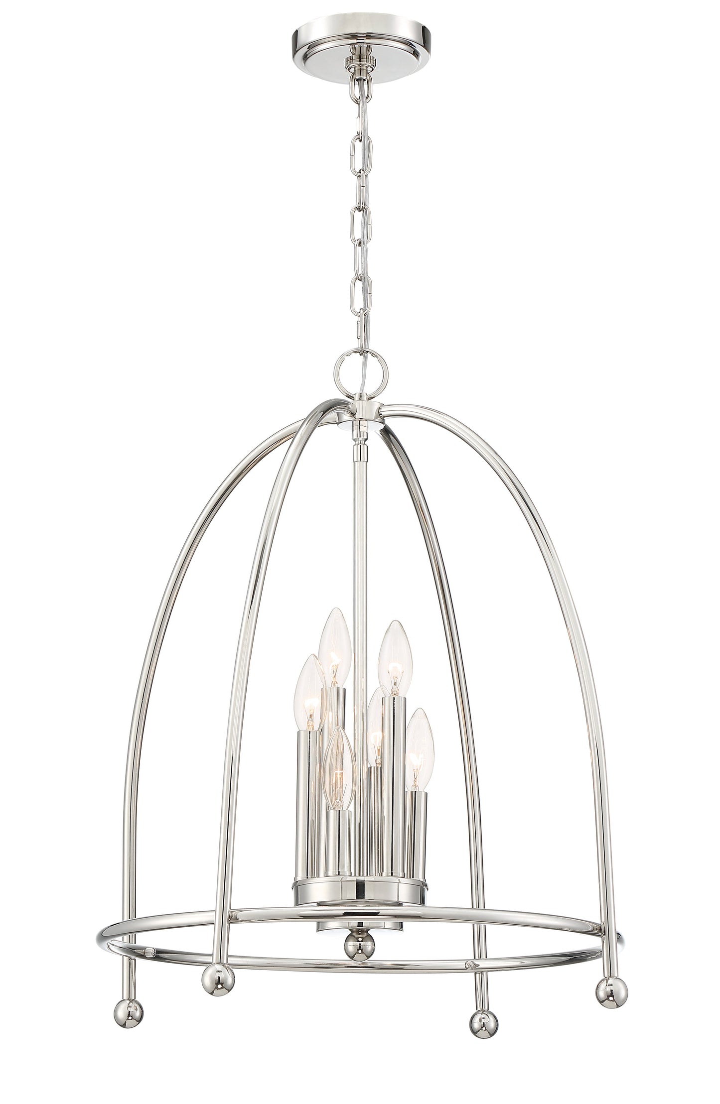 Eurofase Lighting Tesia 20" 6-Light Polished Nickel Pendant Light
