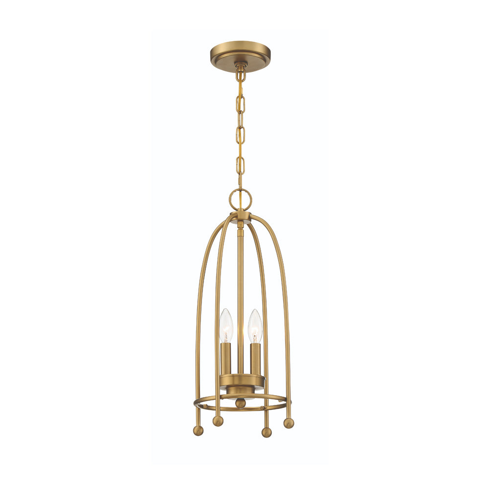 Eurofase Lighting Tesia 9" 2-Light Brass Pendant Light