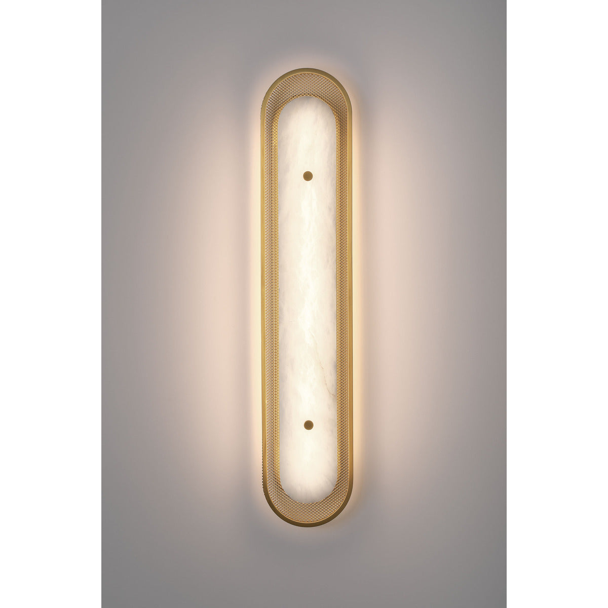 Eurofase Lighting Tramore 30" 1-Light Integrated LED Alabaster Shade Gold Steel Wall Sconce