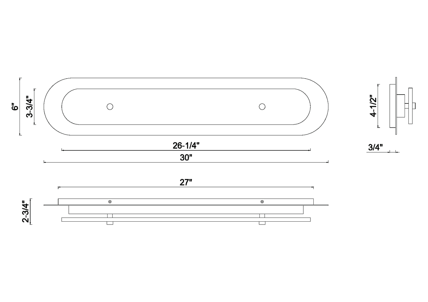 Eurofase Lighting Tramore 30" 1-Light Integrated LED Glass Shade Powder Coat Black Steel Wall Sconce