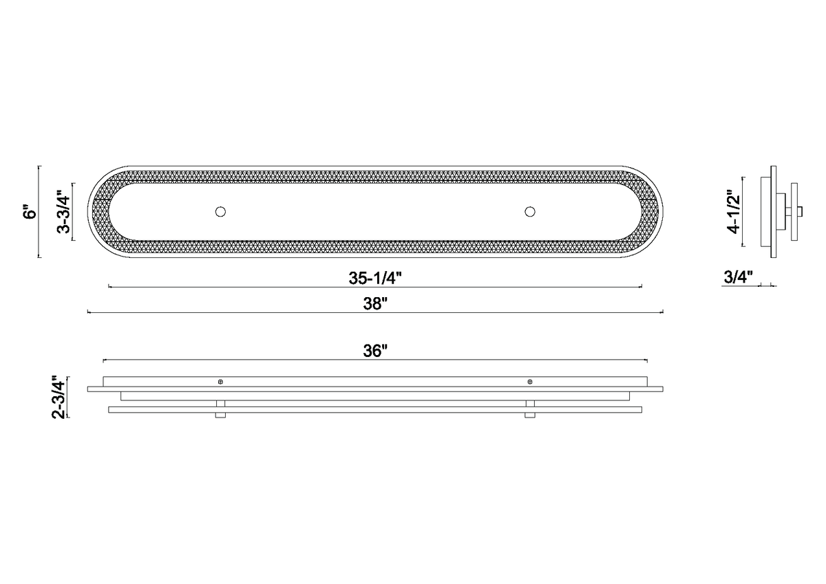 Eurofase Lighting Tramore 38" 1-Light Integrated LED Glass Shade Matte Black Steel Wall Sconce