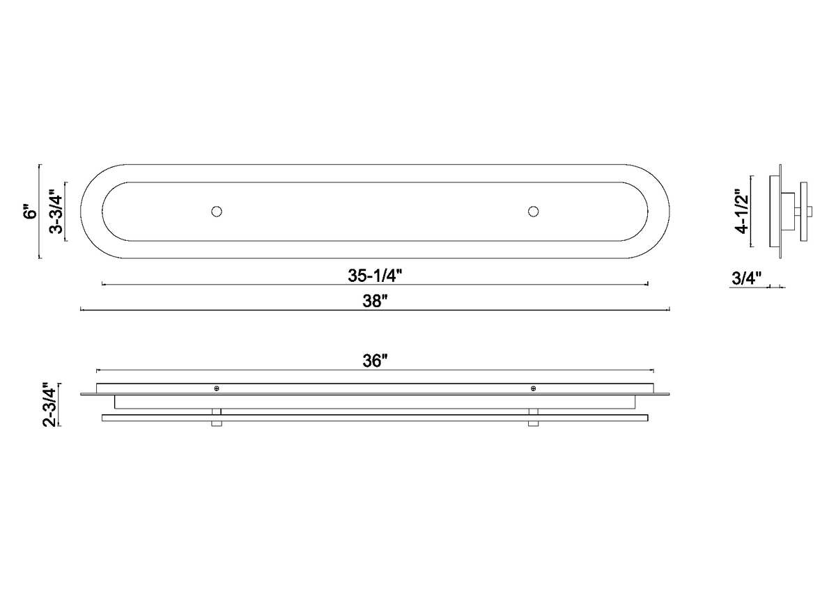 Eurofase Lighting Tramore 38" 1-Light Integrated LED Glass Shade Powder Coat Black Steel Wall Sconce