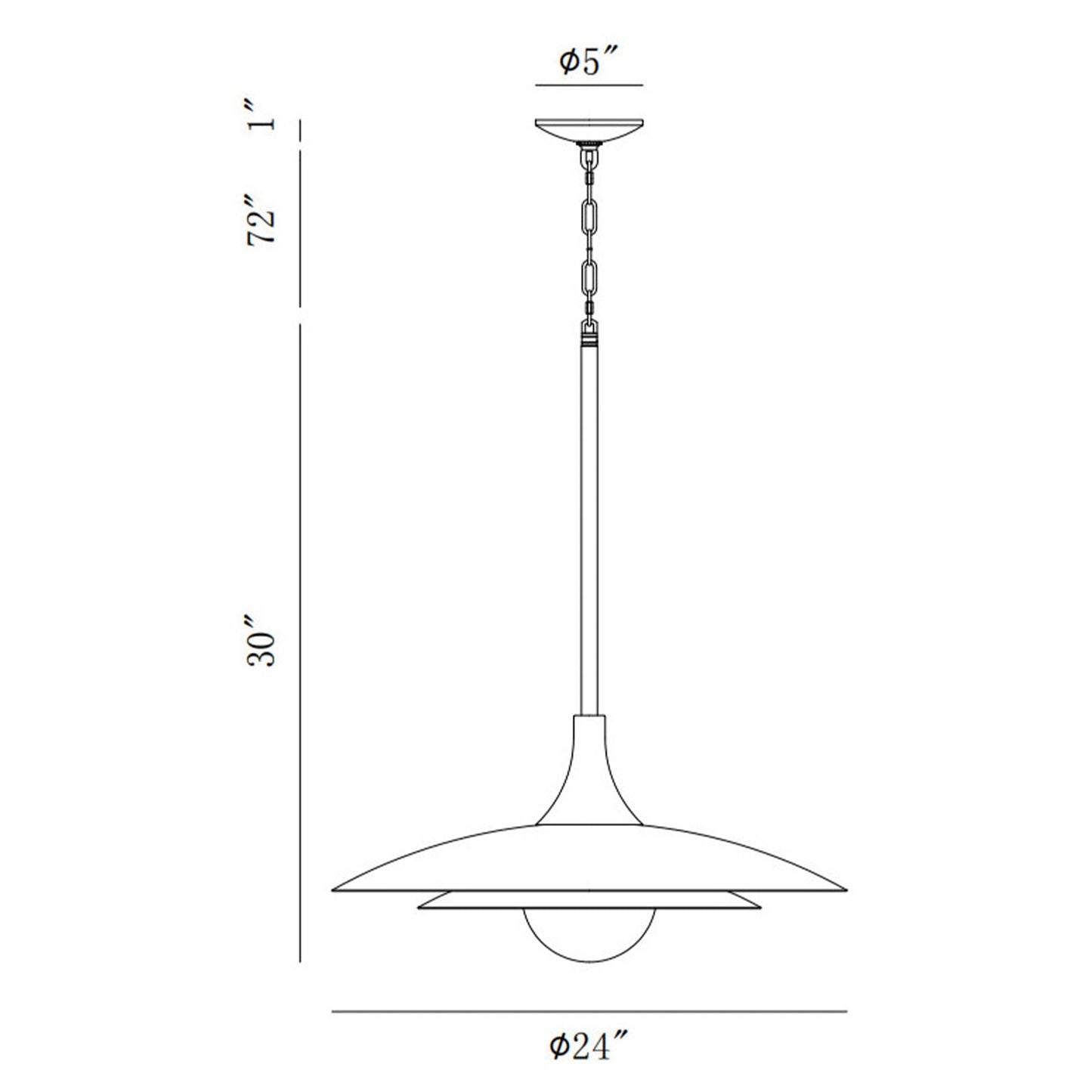 Eurofase Lighting Welsh 24" Dimmable Integrated LED Matte White Pendant Light With White Glass Shade
