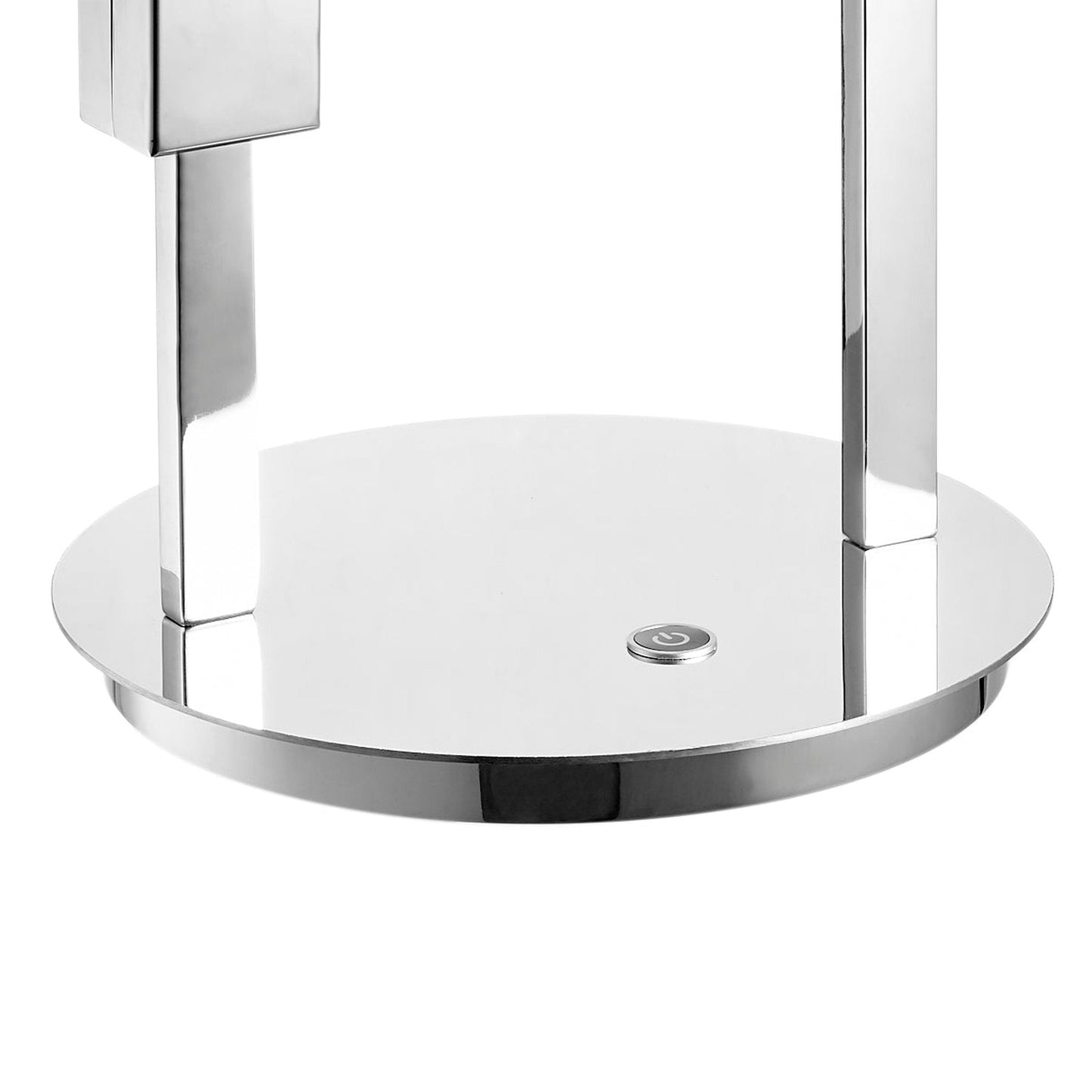 Finesse Decor 10" W x 23" H Chrome Finish 2-Light LED Table Lamp