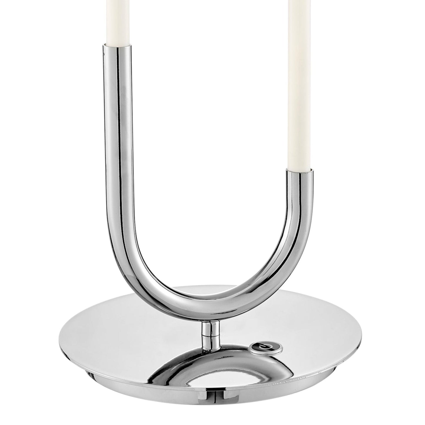 Finesse Decor 8" W x 19" H Chrome Finish 1-Light LED Single Clip Table Lamp