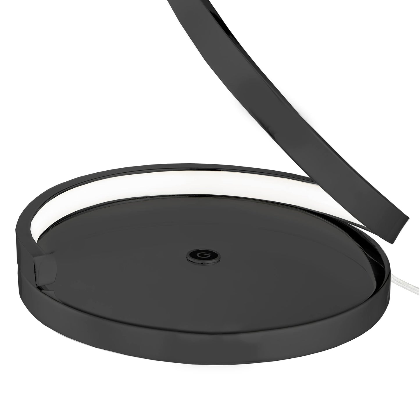 Finesse Decor 8" W x 31" H Black Finish 1-Light Integrated LED Modern Spiral Table Lamp