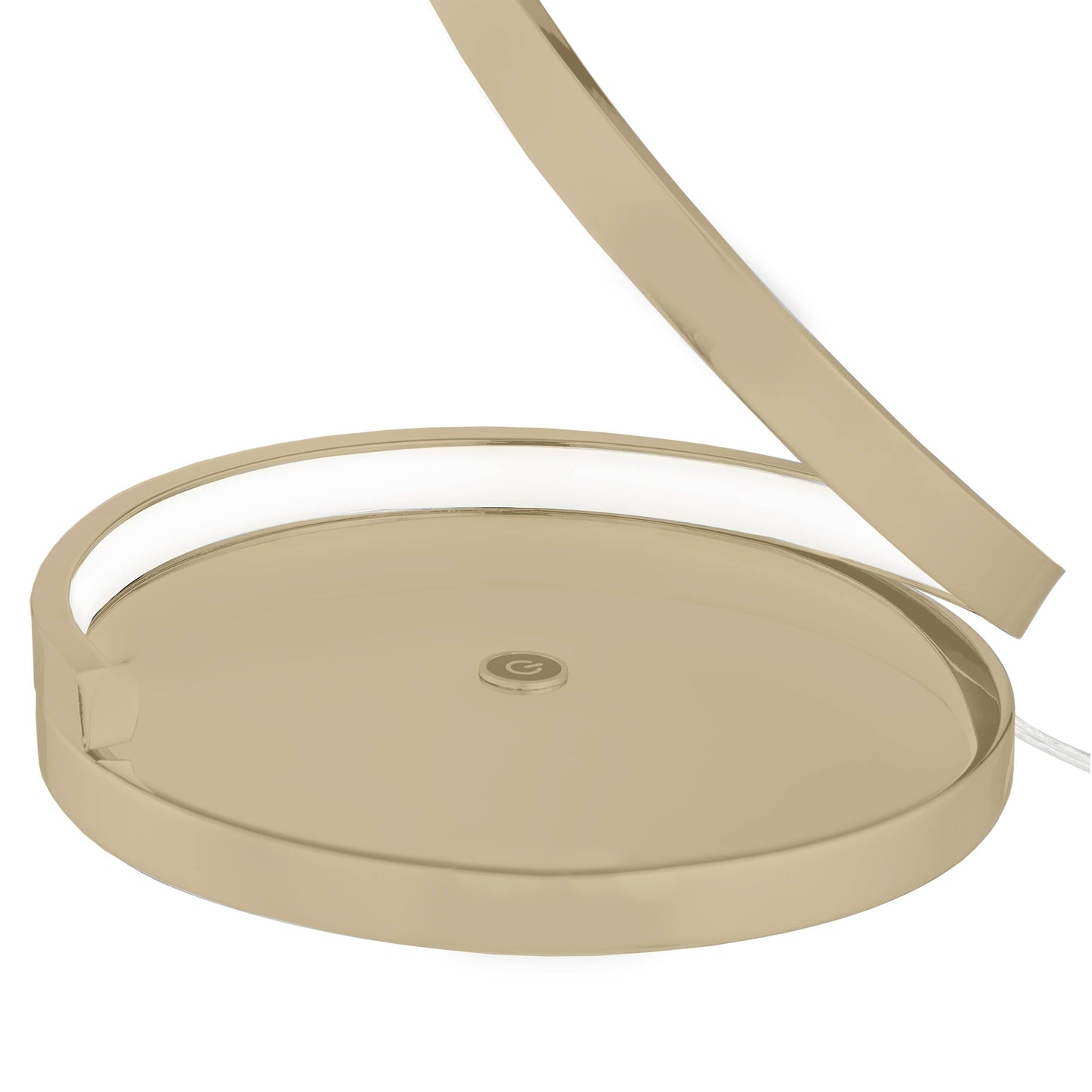 Finesse Decor 8" W x 31" H Gold Finish 1-Light Integrated LED Modern Spiral Table Lamp