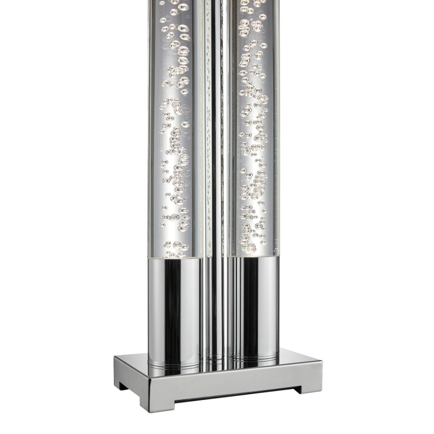 Finesse Decor 9" W x 30" H Chrome Finish 1-Light LED Table Lamp
