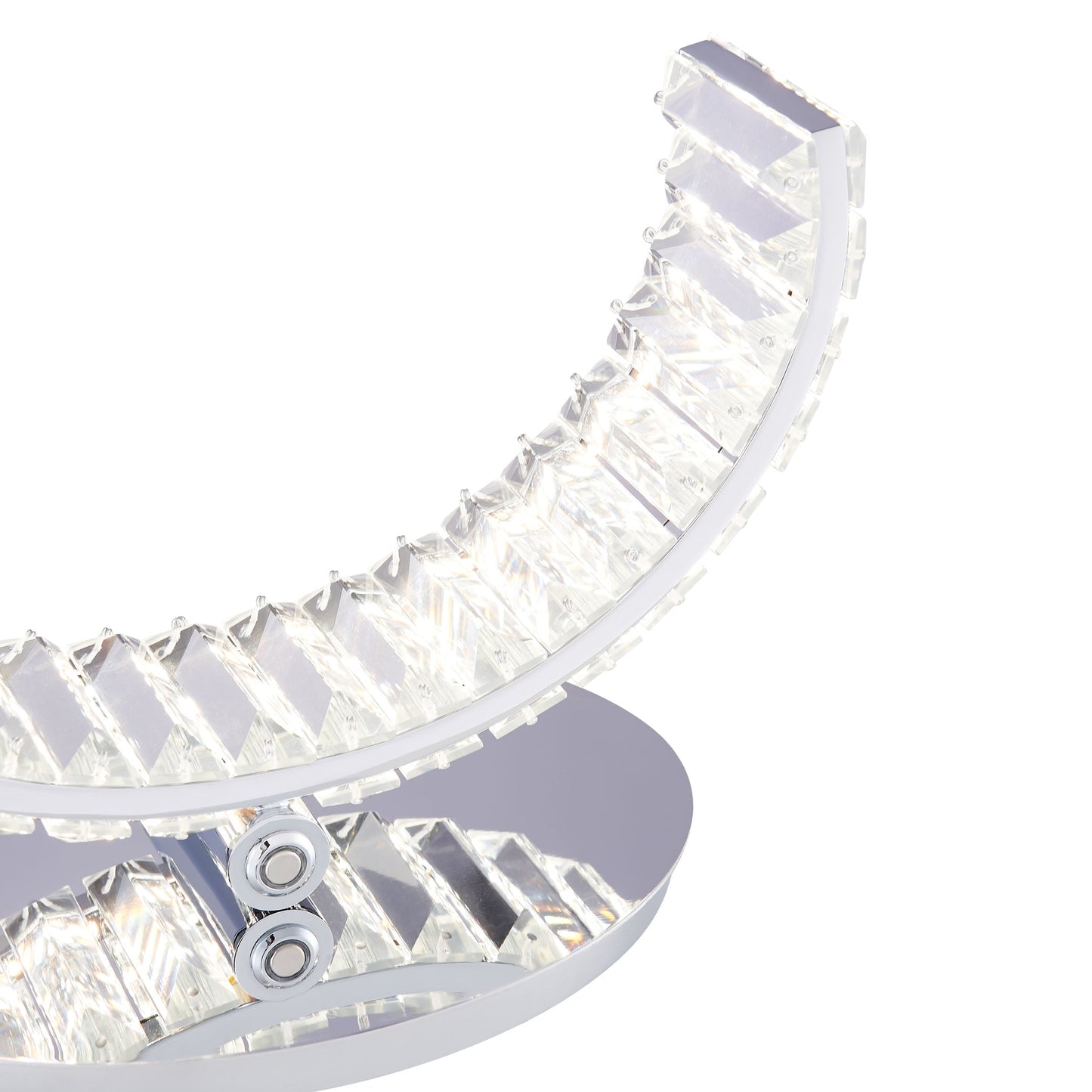 Finesse Decor Grace 6" W x 27" H Chrome Finish 1-Light LED Strip Table Lamp