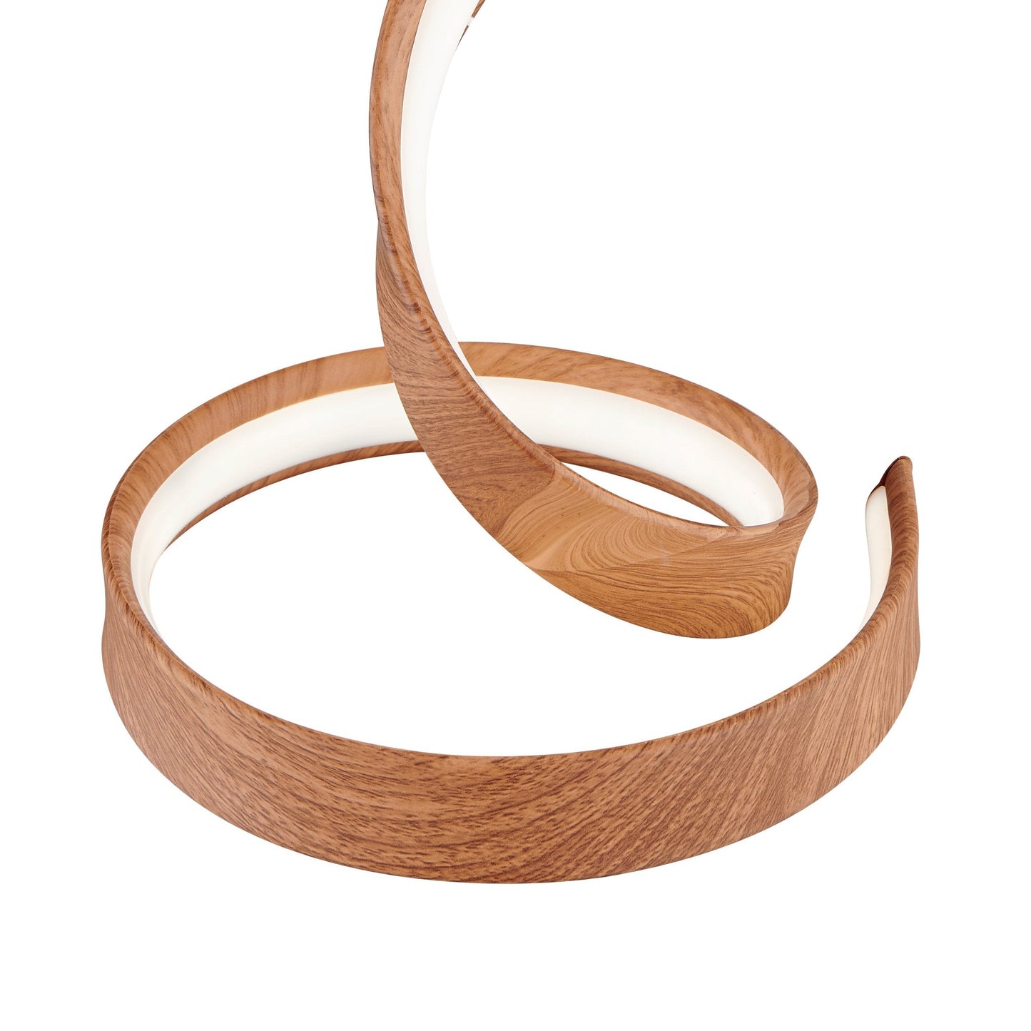 Finesse Decor Hamburg 9" W x 17" H Light Wood Brown Finish 1-Light LED Strip Table Lamp With Dimmable Switch