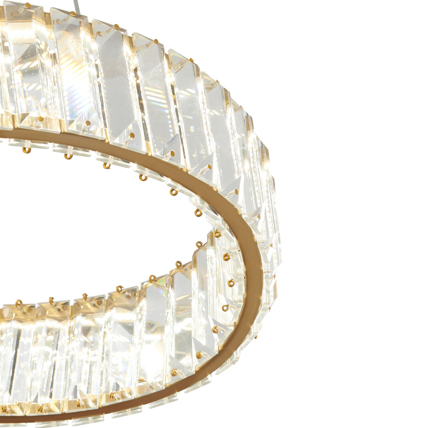 Finesse Decor Richmond Brushed Gold Finish 1-Light LED Chandelier