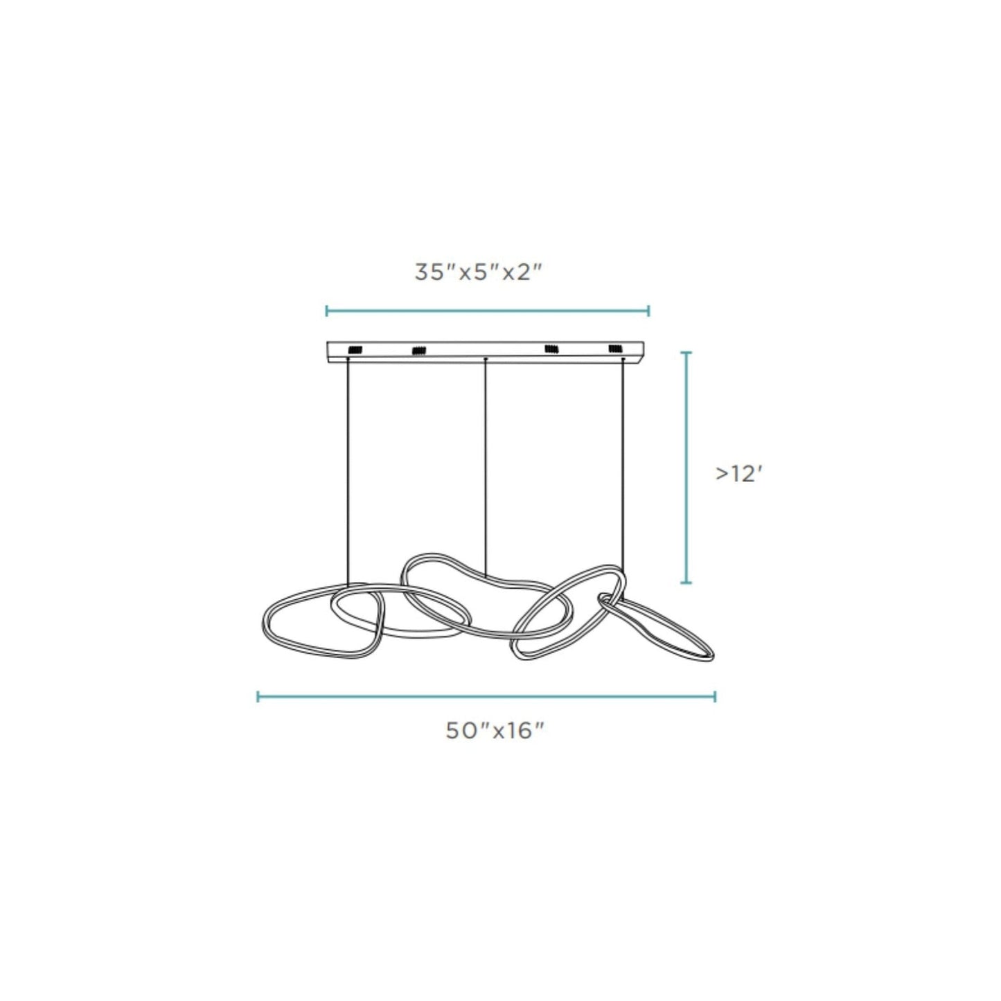 Finesse Decor Seoul 5" Chrome Finish 5-Light LED Chandelier
