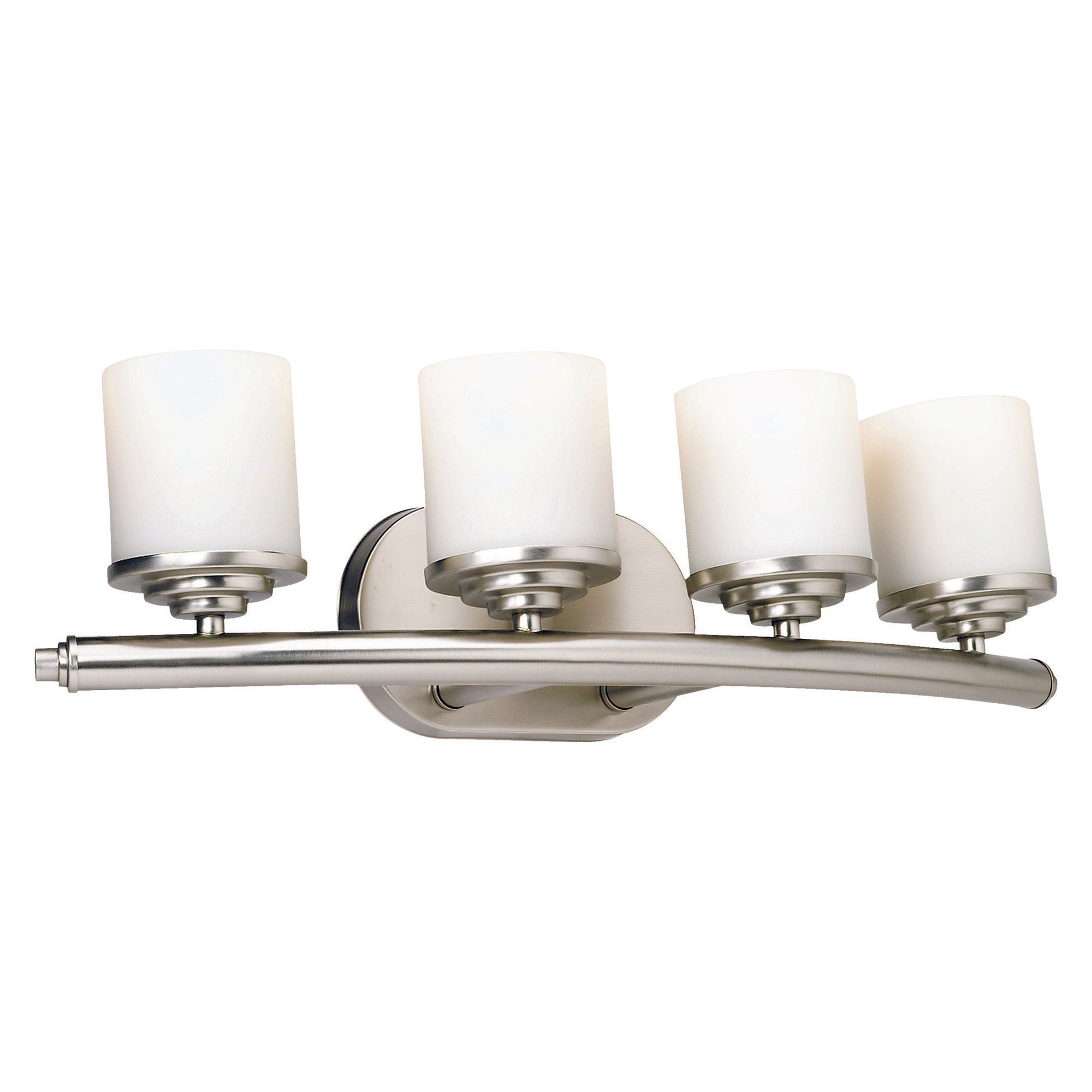 Forte Lighting Ames 24" 4-Light Steel Brushed Nickel Bath Bar With Sat ...