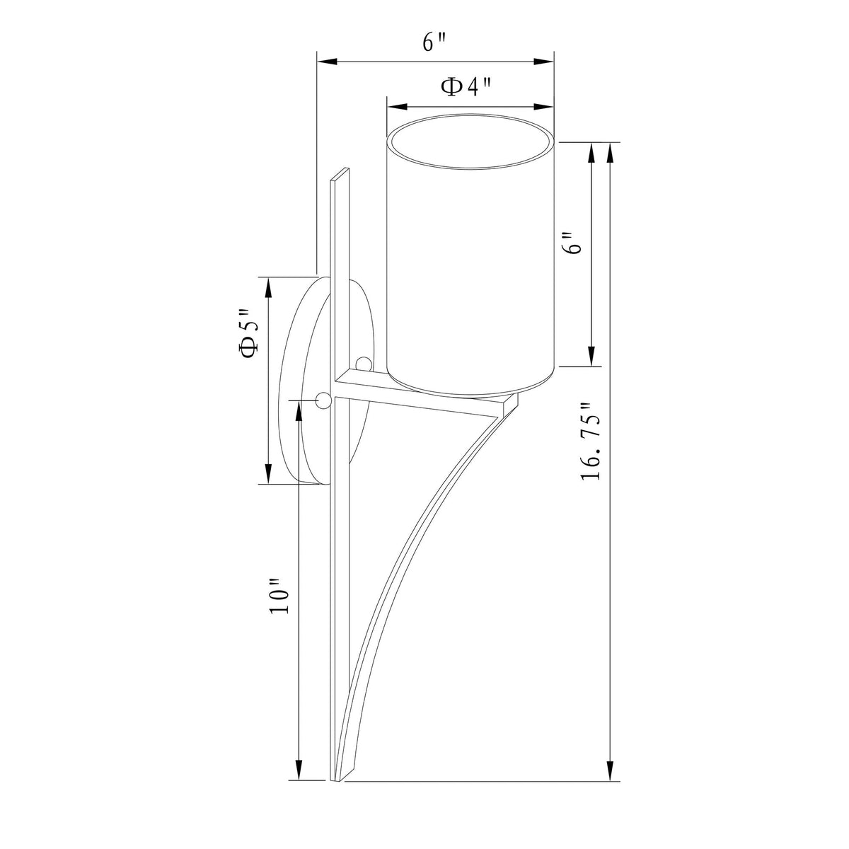 Forte Lighting Leo 5" Steel Antique Bronze Wall Sconce With Satin Opal Glass Shade
