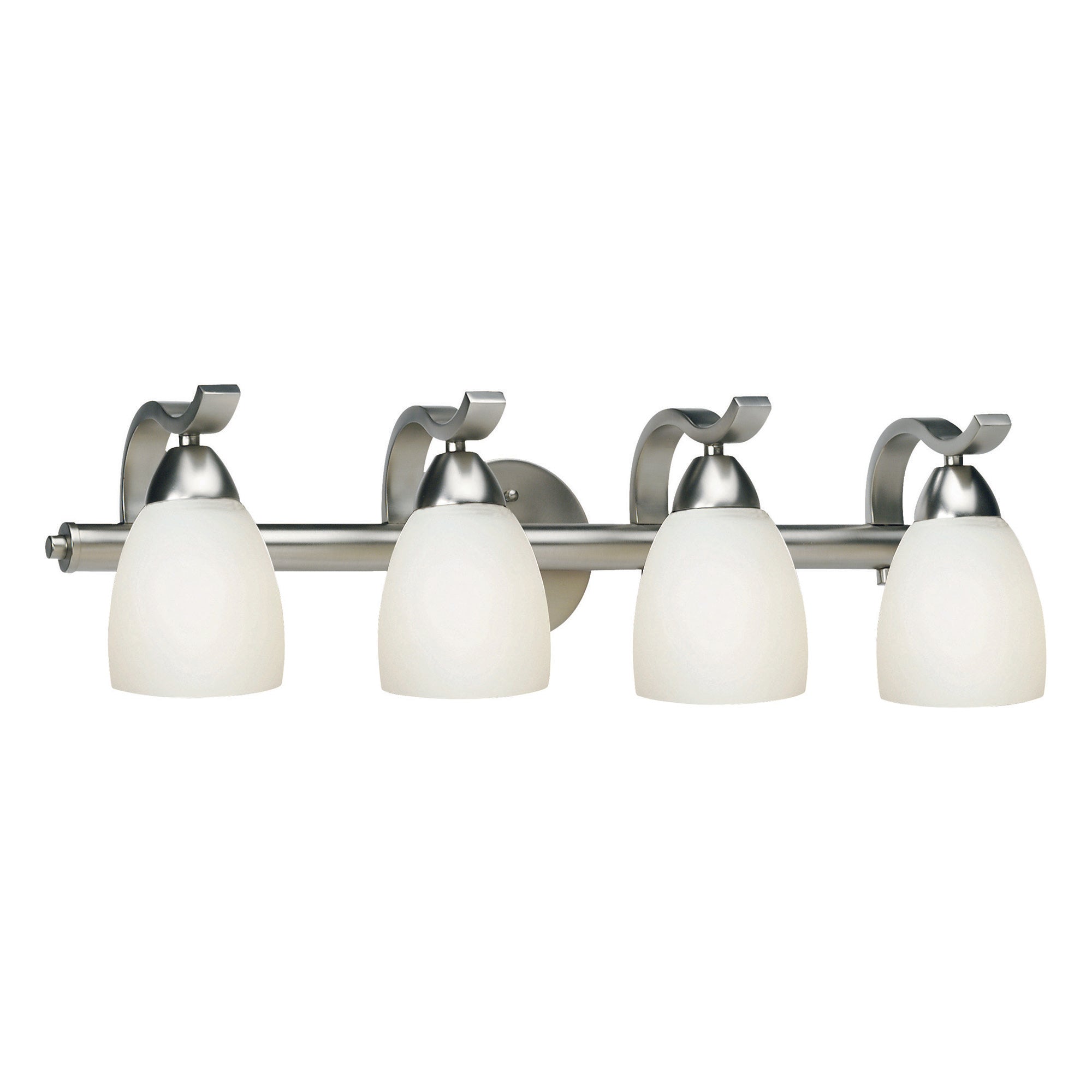 Forte Lighting Stanley 26" 4-Light Steel Brushed Nickel Bath Bar With ...