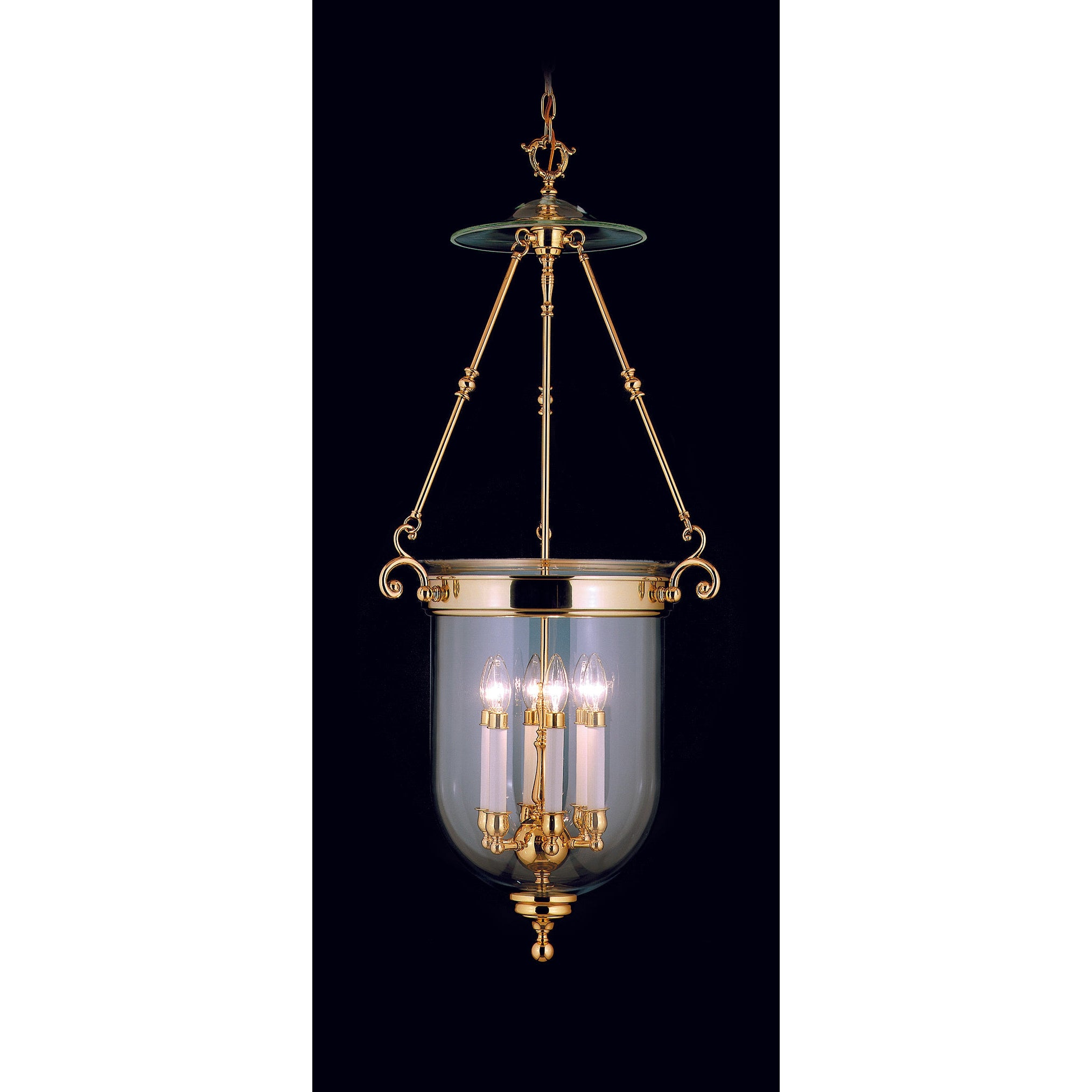 Framburg Jamestown 20" x 42" 6Light Polished Brass Foyer Chandelier Lamps Depot