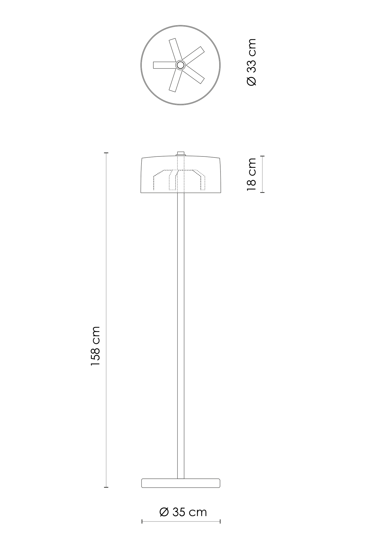 G.Luce Aura 62" 1-Light Satin Light Gold, Copper Or Bronze Finish Floor Lamp With Decorative Glass Shade