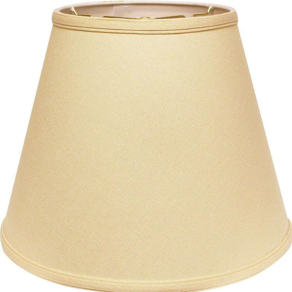 HomeRoots 18" Empire Deep Slanted Linen Lampshade in Parchment Beige Finish