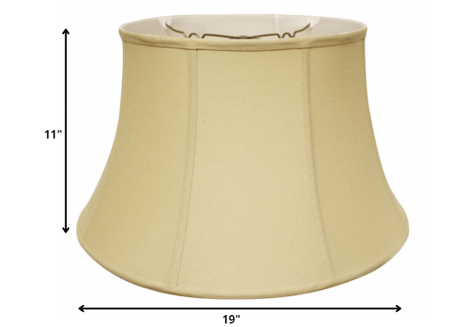 HomeRoots 19" Drum Linen Lampshade in Pale Brown Finish