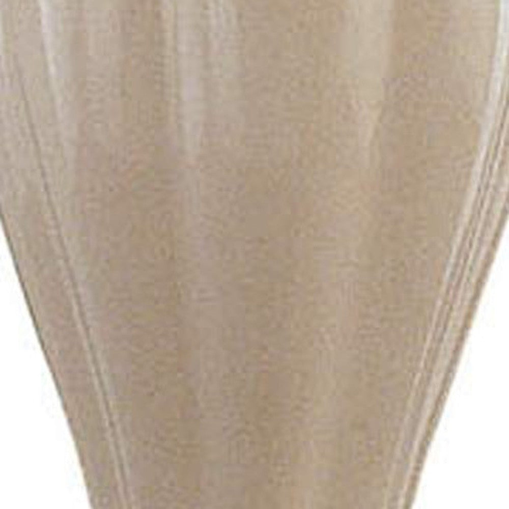 HomeRoots 27" Table Lamp With Pleated White Shade in Gold and Ivory Finish