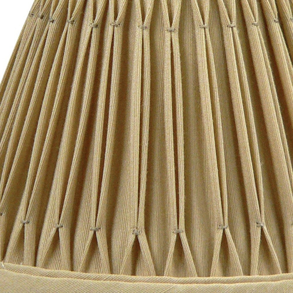 HomeRoots 5" Vintage Gold Empire Slanted Chandelier Shantung Lampshades in Set of 6