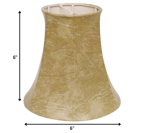 HomeRoots 6" Parchment Slanted Faux Chandelier Lampshades in Set of 6
