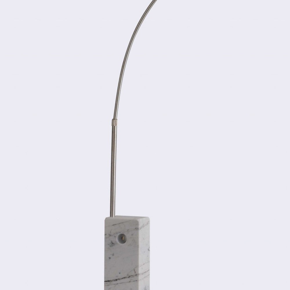 HomeRoots 75" x 79" Aluminum Floor Lamp in White Finish