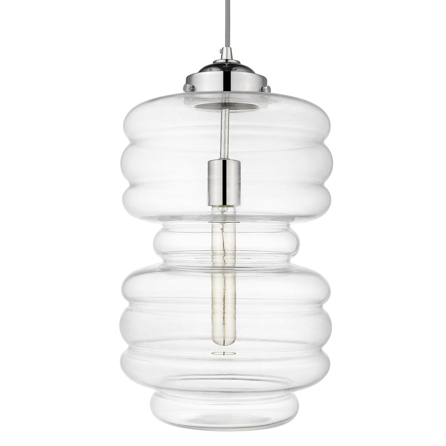 HomeRoots Ballina 1-Light Mini Pendant With Polished Nickel Finish